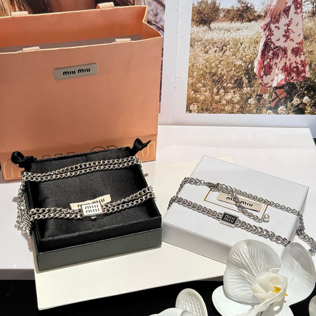 Miu Miu Silver Chain Necklace